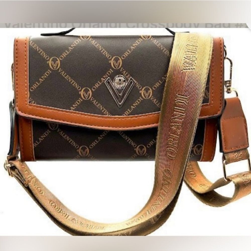 VALENTIO ORLANDO italian vegan leather crossbody bag purse - Picture 2 of 16
